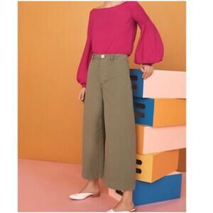 Pilcro and the Letterpress Crop Logan Pants Wide Leg High Rise Anthropologie 31